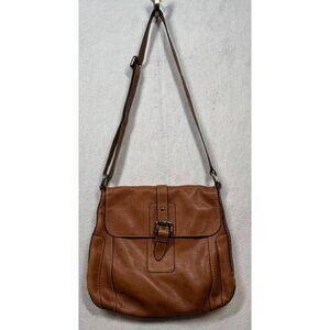 Fossil Gaby Crossbody Bag Metallic Bronze Leather Shoulder Messenger Bag Purse